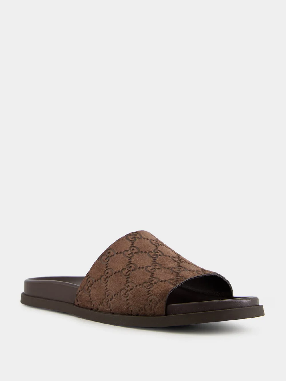 Cocoa Brown Rhein Original GG Suede Slides - Image 2