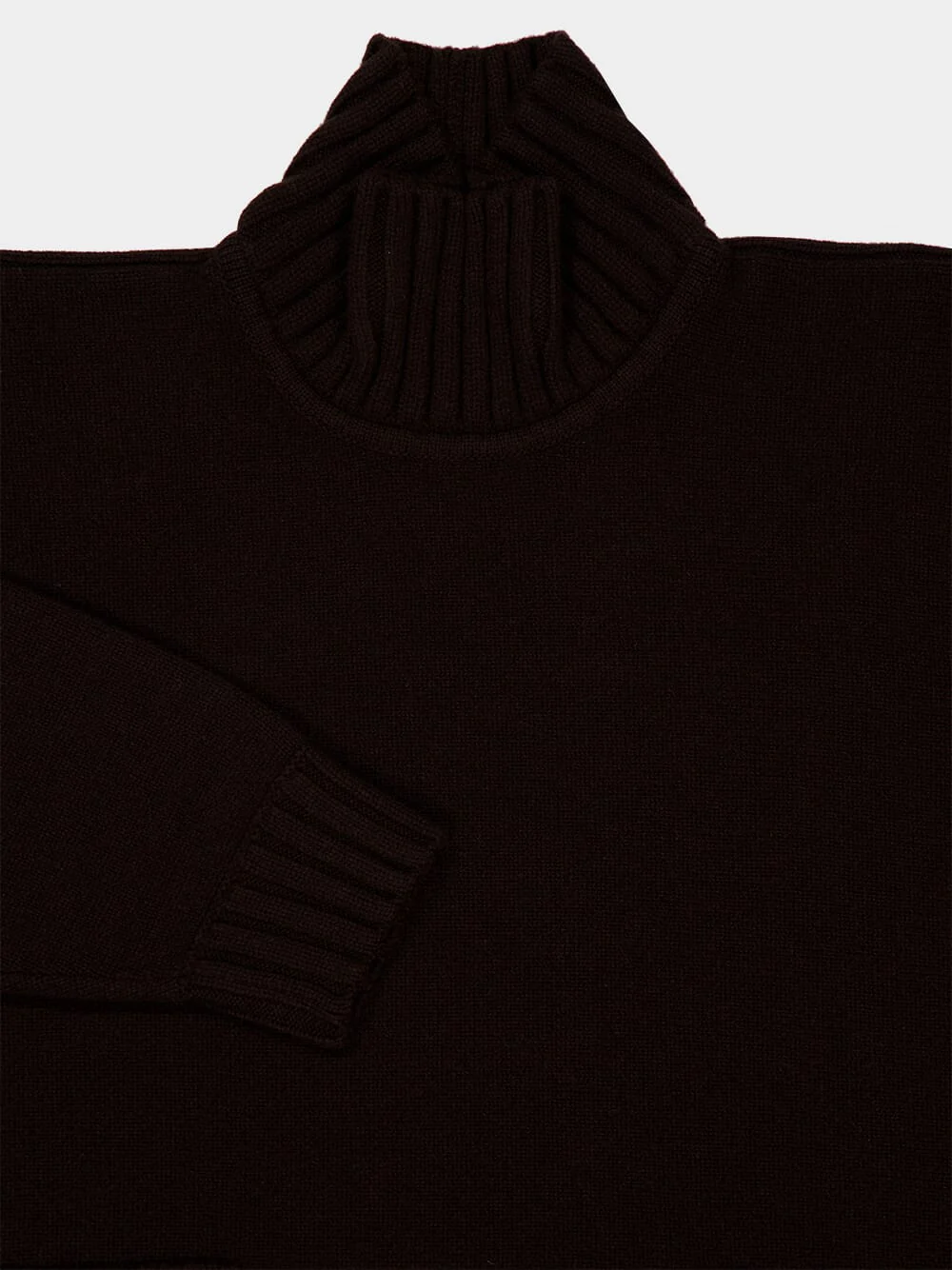 Coffee Brown Wool-Cashmere Pullover - Image 3