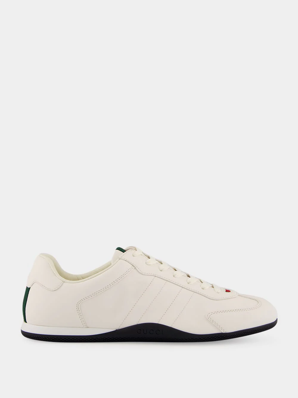 Cream Calfskin Low-Top Sneakers