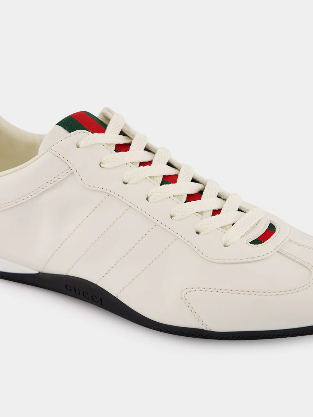 Cream Calfskin Low-Top Sneakers - Image 6