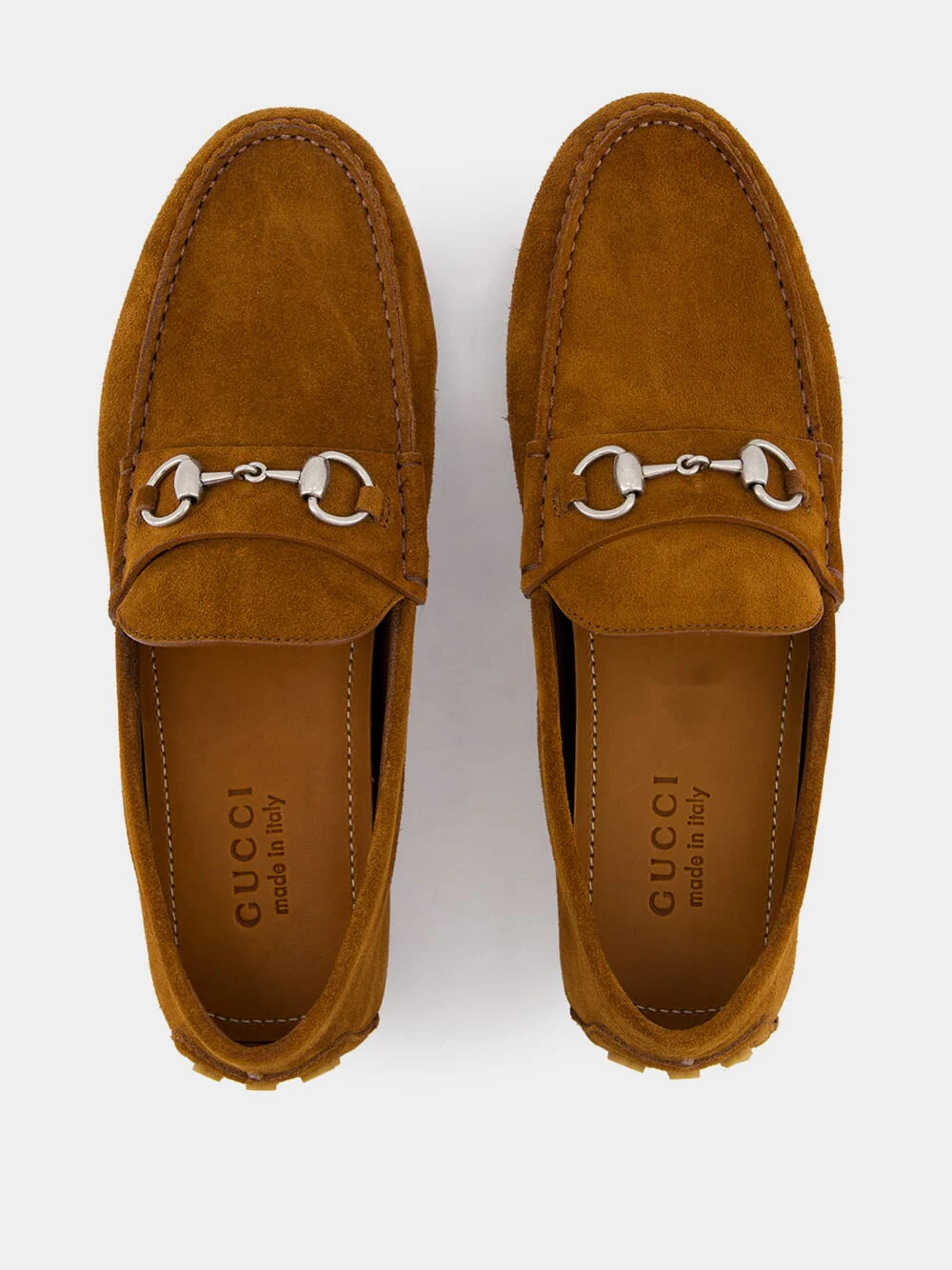 Cuir Brown Suede Horsebit Moccasins - Image 4
