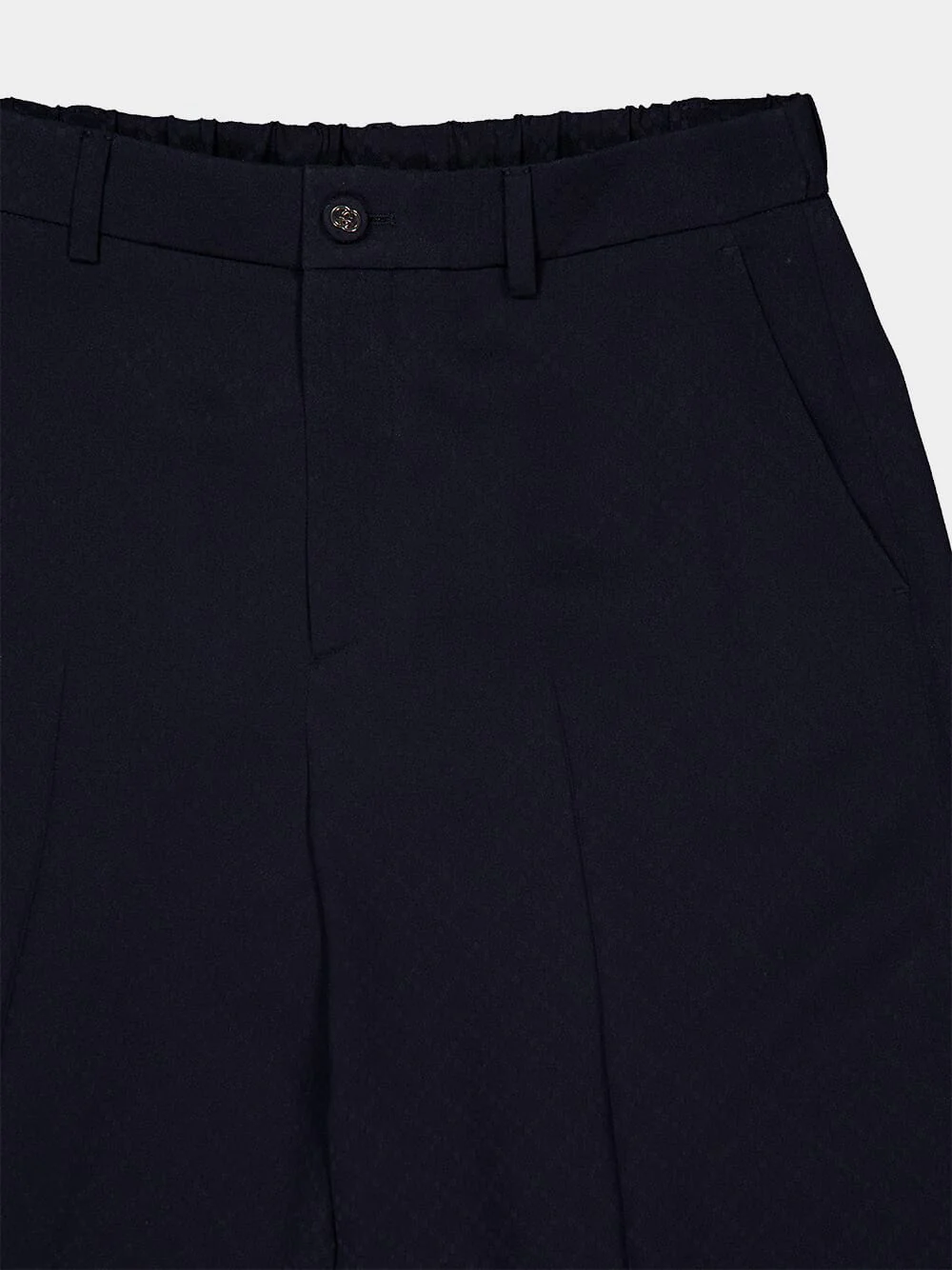 Dark Blue Diamond Silk Jacquard Trousers - Image 3