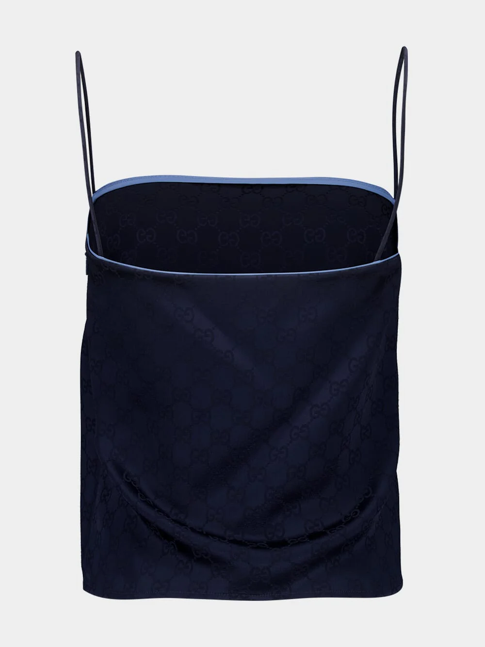 Dark Blue GG Satin Strappy Top - Image 2