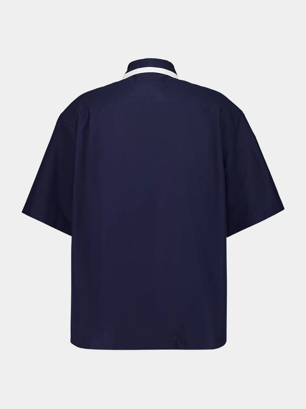 Dark Blue Heavy Poplin Cotton Shirt - Image 2