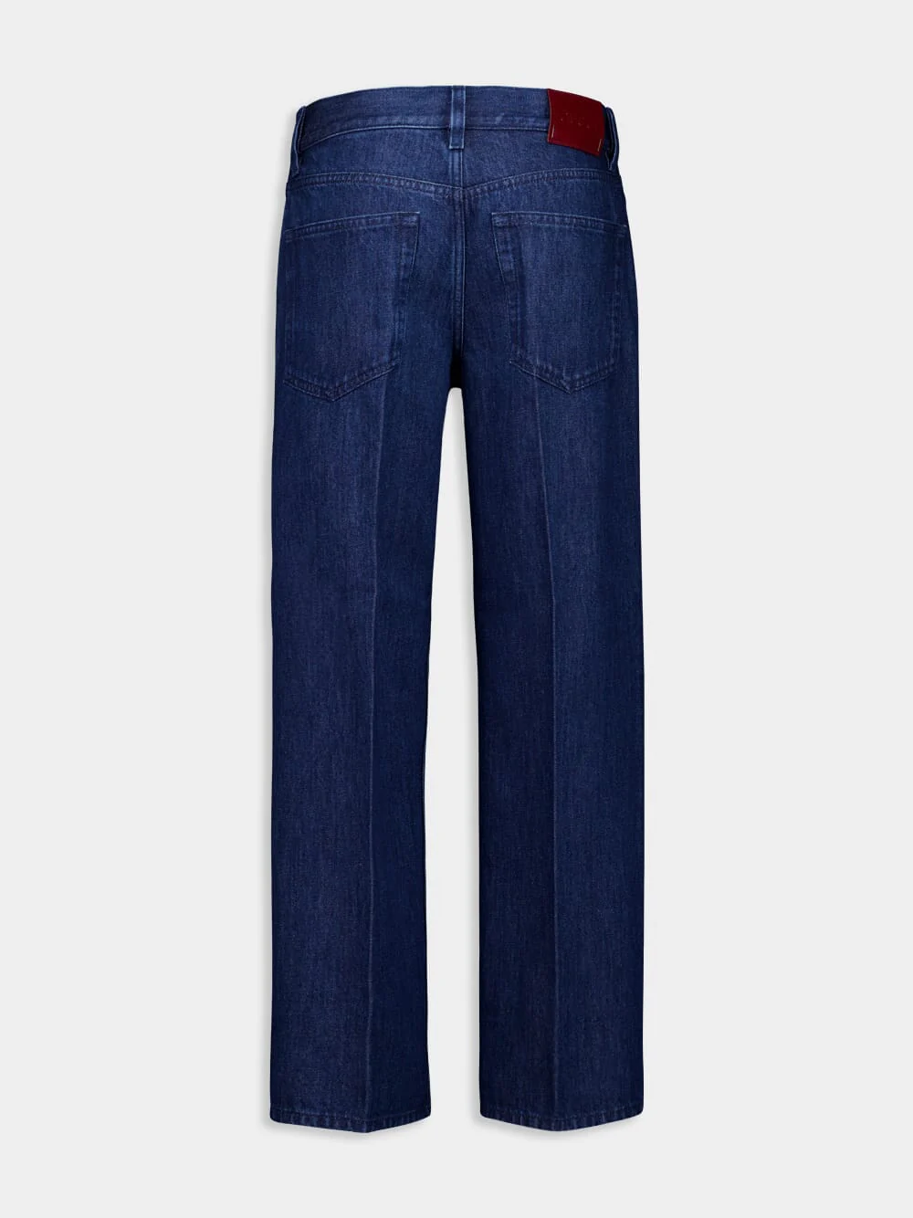Dark Blue Straight Fit Denim Pants - Image 2