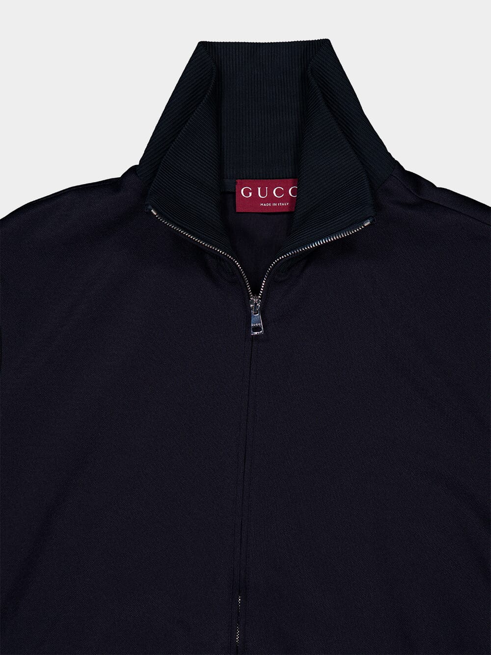 Dark Blue Technical Jersey Zip Jacket with Web Inserts - Image 3