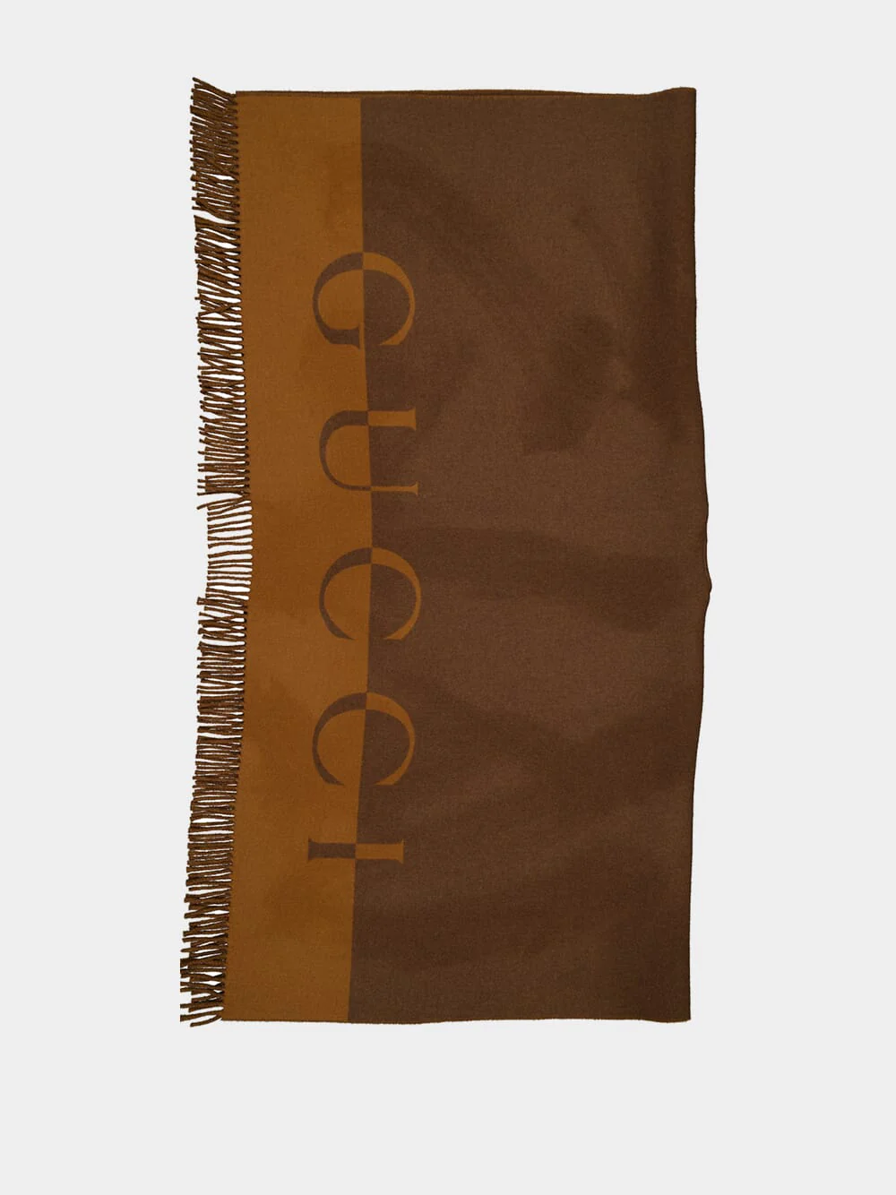 Dark Brown and Light Brown Wool Cashmere Cape - Image 4