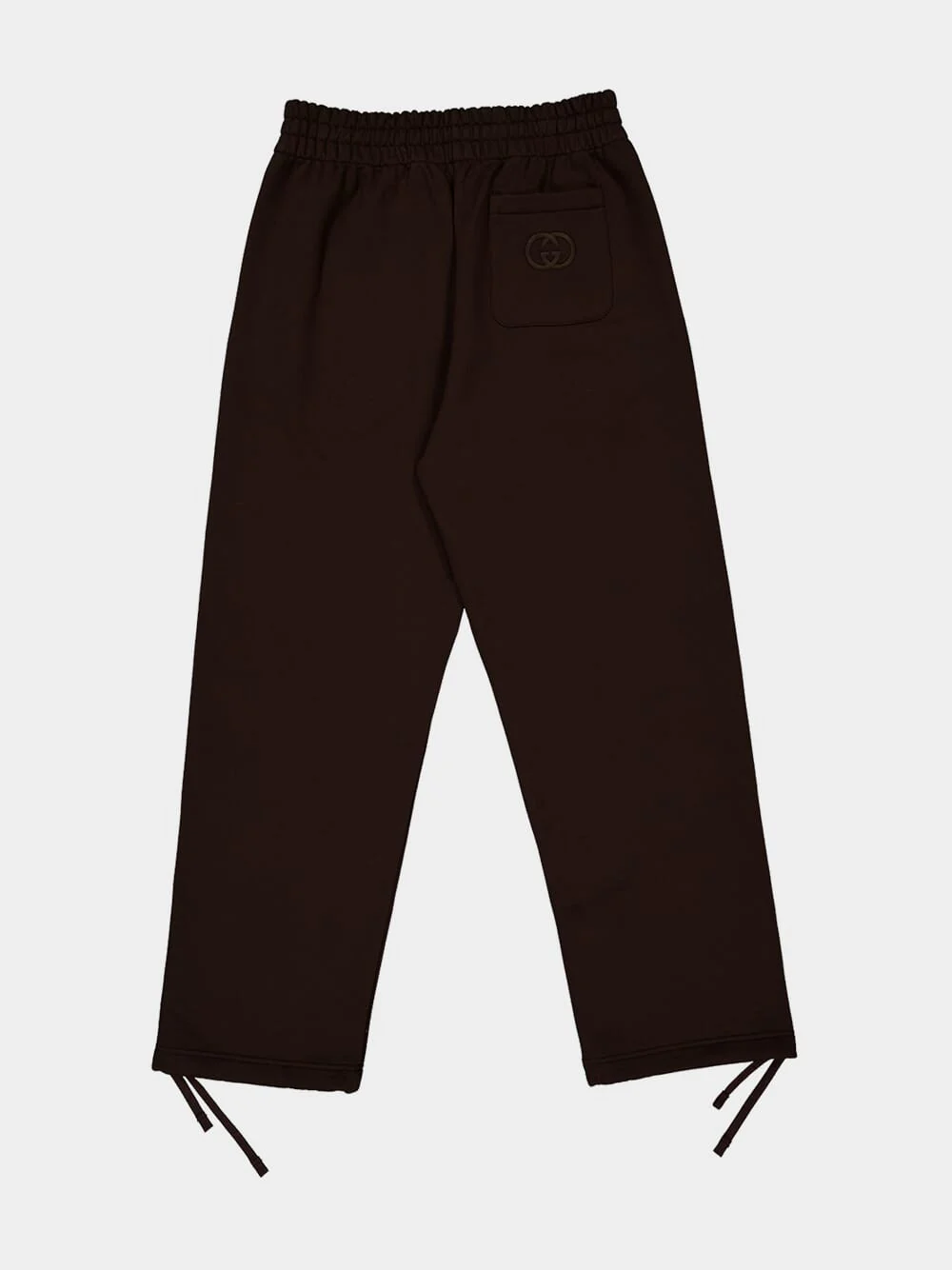Dark Brown Cotton Jersey Joggers - Image 6