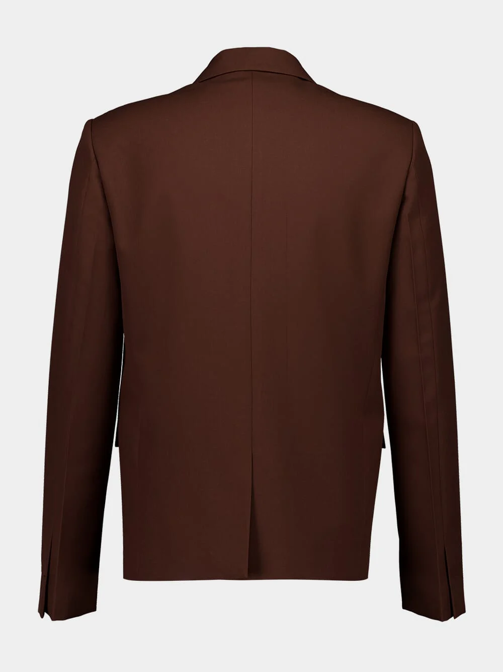 Dark Brown Embossed Wool Jacket - Image 2