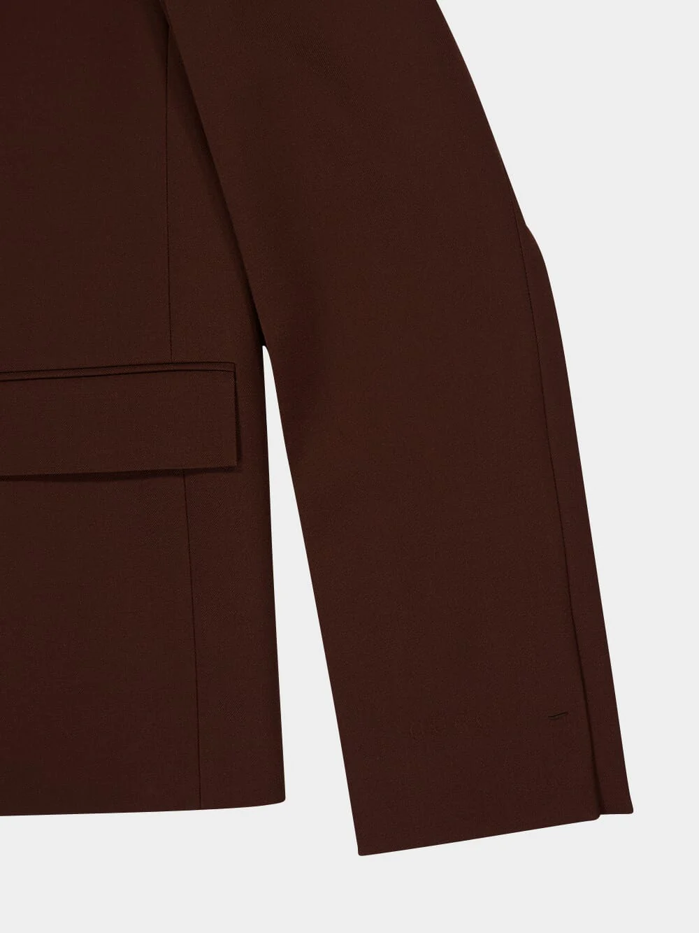 Dark Brown Embossed Wool Jacket - Image 4