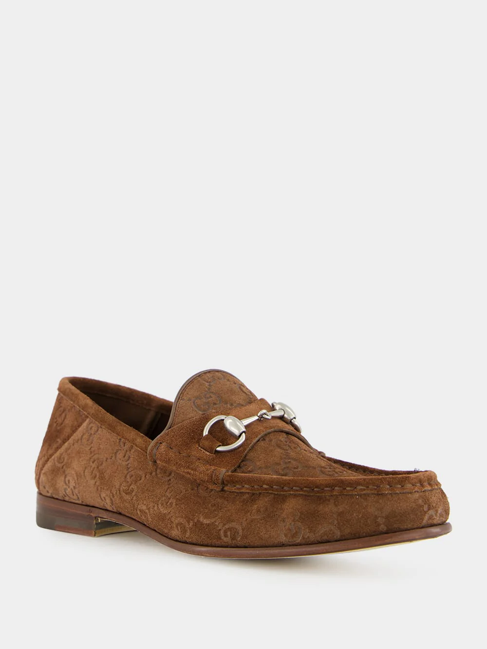 Dark Brown GG Suede Horsebit Loafer - Image 2