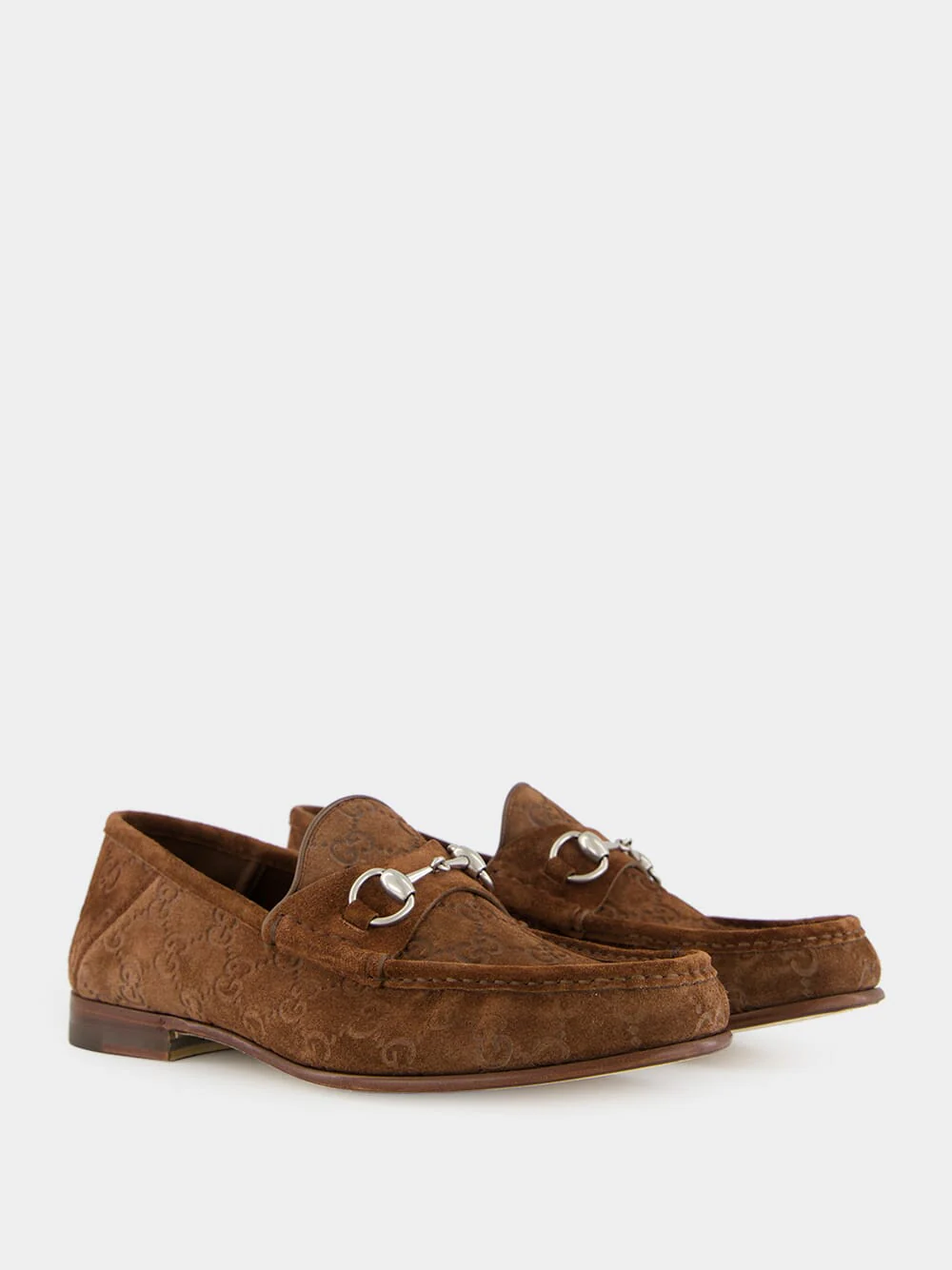 Dark Brown GG Suede Horsebit Loafer - Image 3