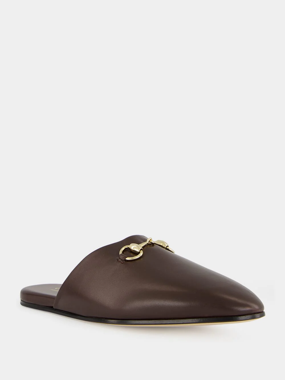Dark Brown Leather Horsebit Mule - Image 2