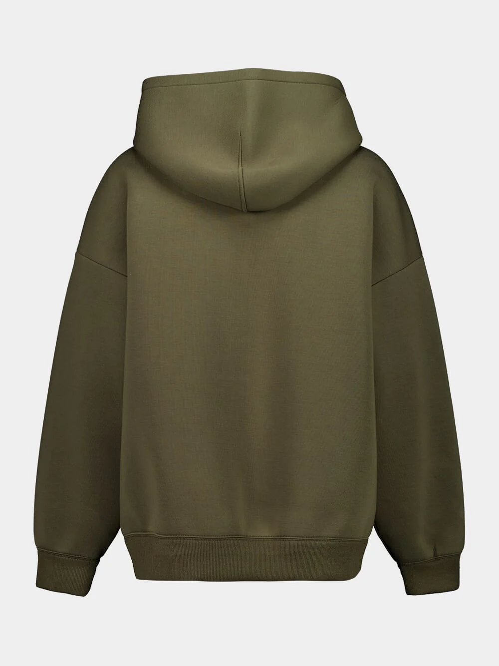 Dark Green Embroidered Hooded Jersey Sweatshirt - Image 2