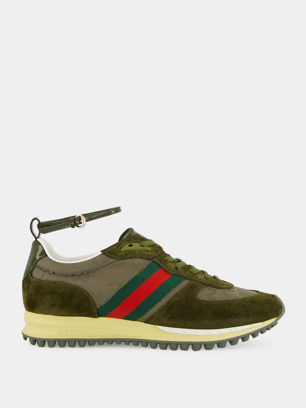 Dark Green GG Nylon Re-Motion Trainers