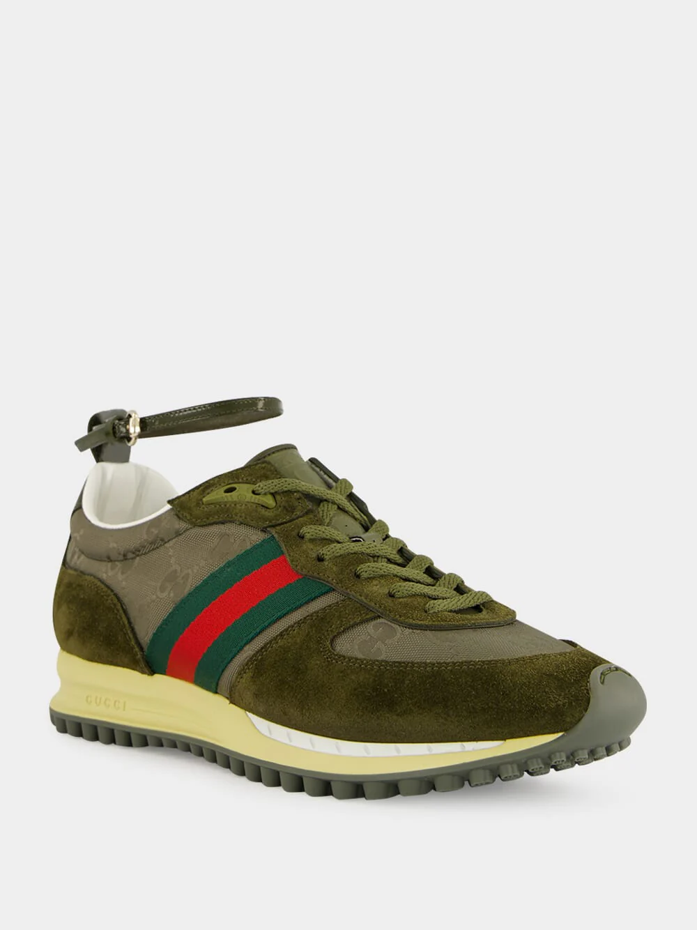 Dark Green GG Nylon Re-Motion Trainers - Image 2