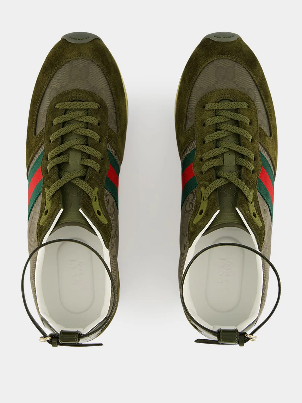 Dark Green GG Nylon Re-Motion Trainers - Image 4