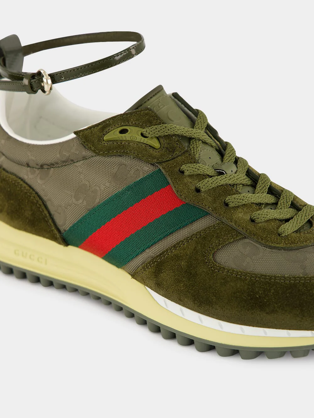 Dark Green GG Nylon Re-Motion Trainers - Image 6