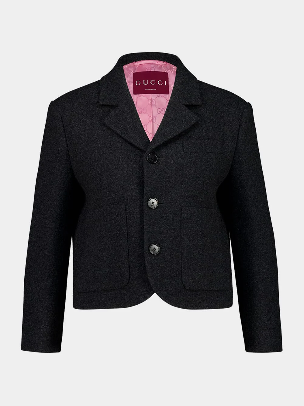 Dark Grey Heavy Wool Flannel Jacket