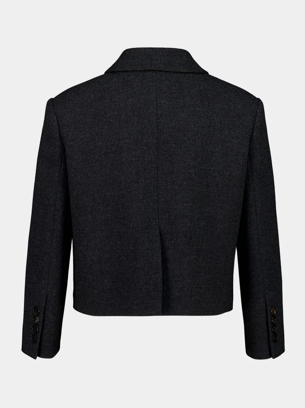 Dark Grey Heavy Wool Flannel Jacket - Image 2