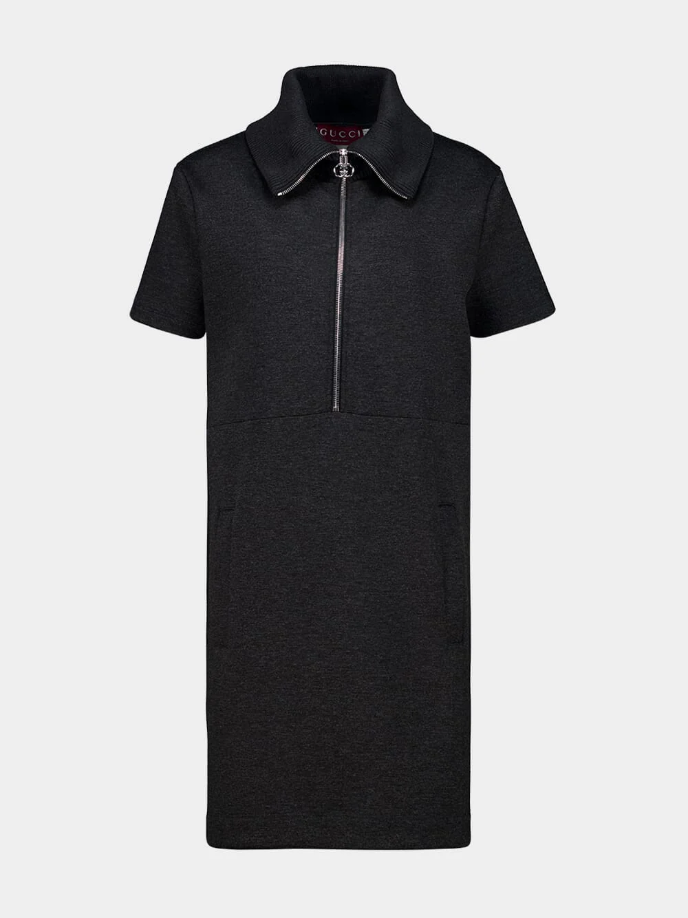 Dark Grey Mini Zip Dress