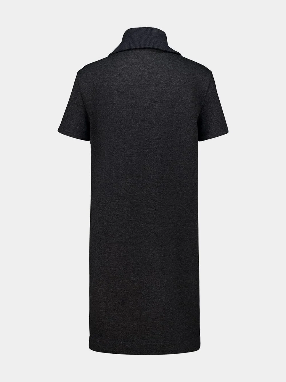 Dark Grey Mini Zip Dress - Image 2