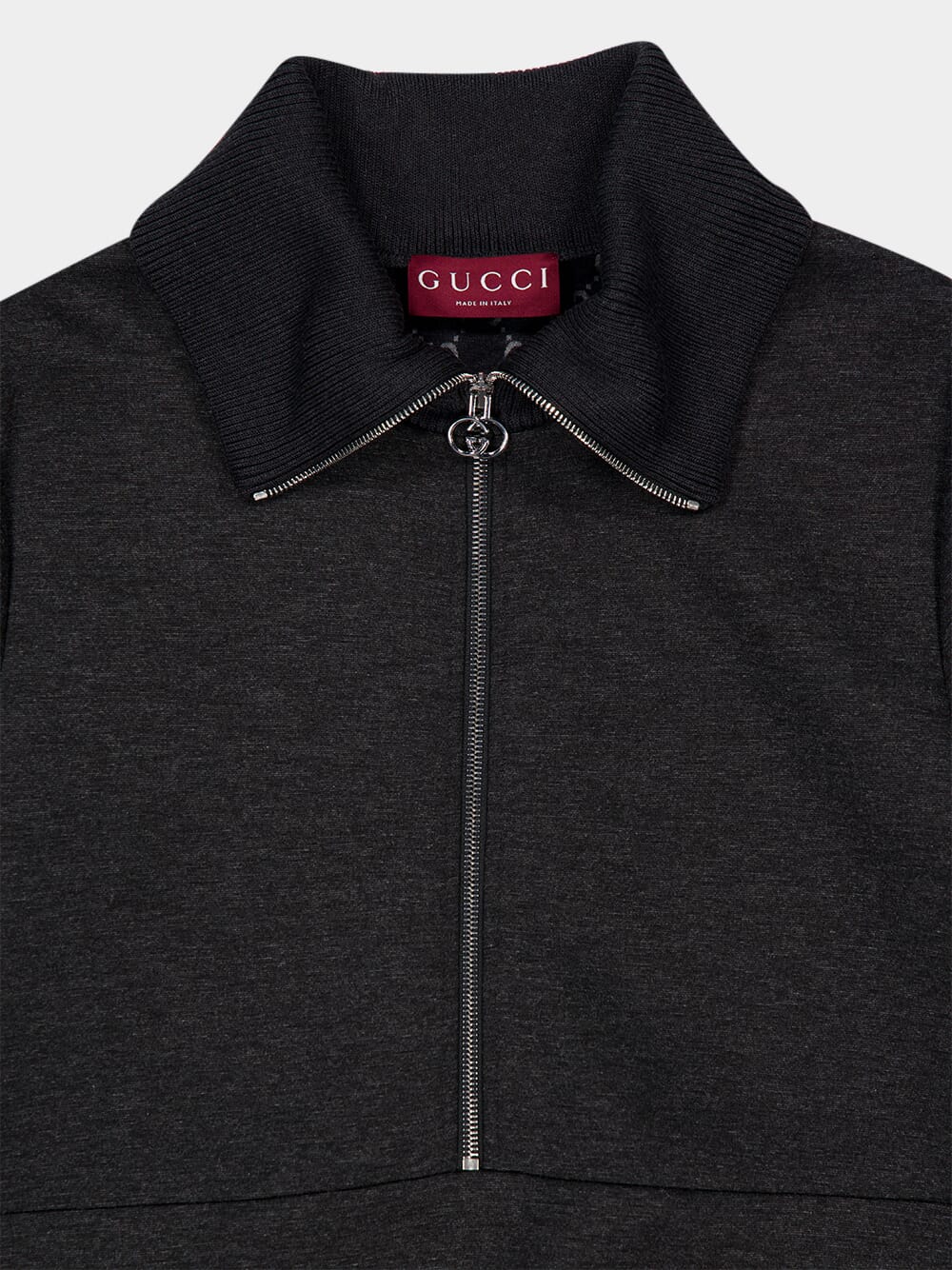 Dark Grey Mini Zip Dress - Image 3