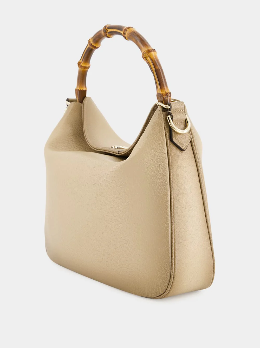 Diana Medium Shoulder Bag in Gradient Oatmeal Leather - Image 5