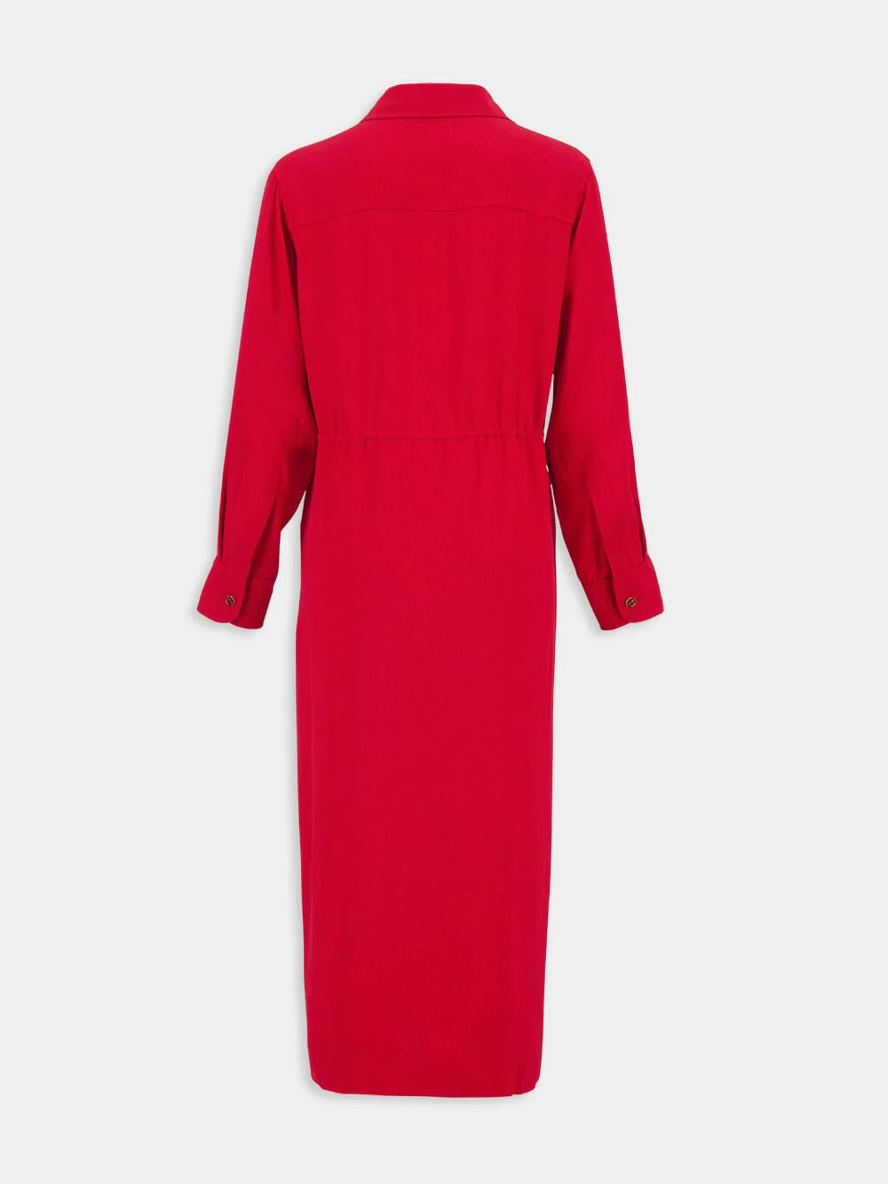 Red Silk Jacquard Dress - Image 2