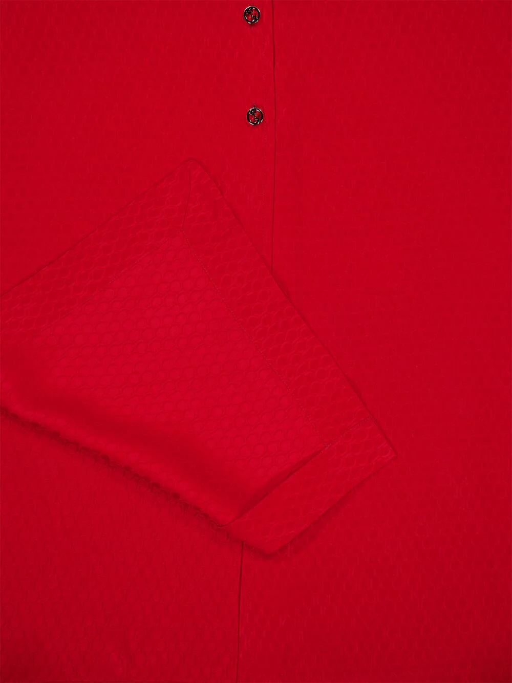 Red Silk Jacquard Dress - Image 4