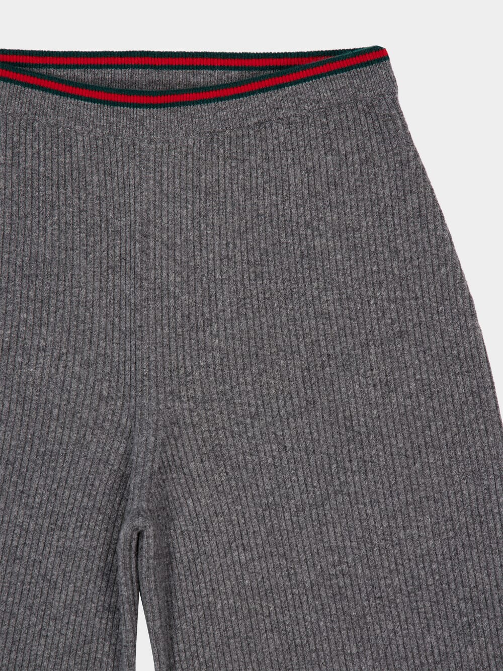 Dusty Grey Wool Straight-Leg Trousers - Image 3