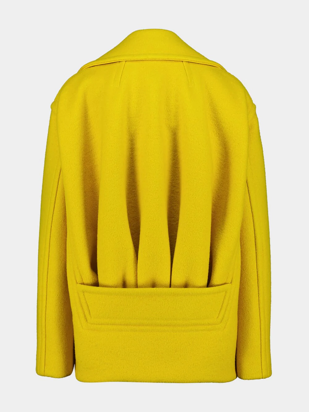 Dusty Yellow Wool Buttoned Coat - Image 4
