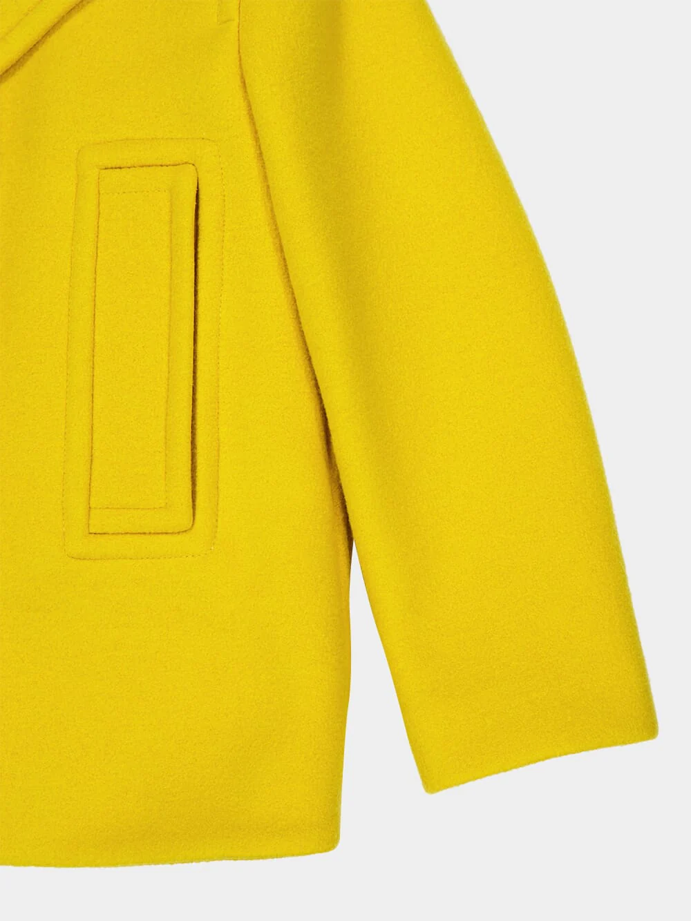 Dusty Yellow Wool Buttoned Coat - Image 7