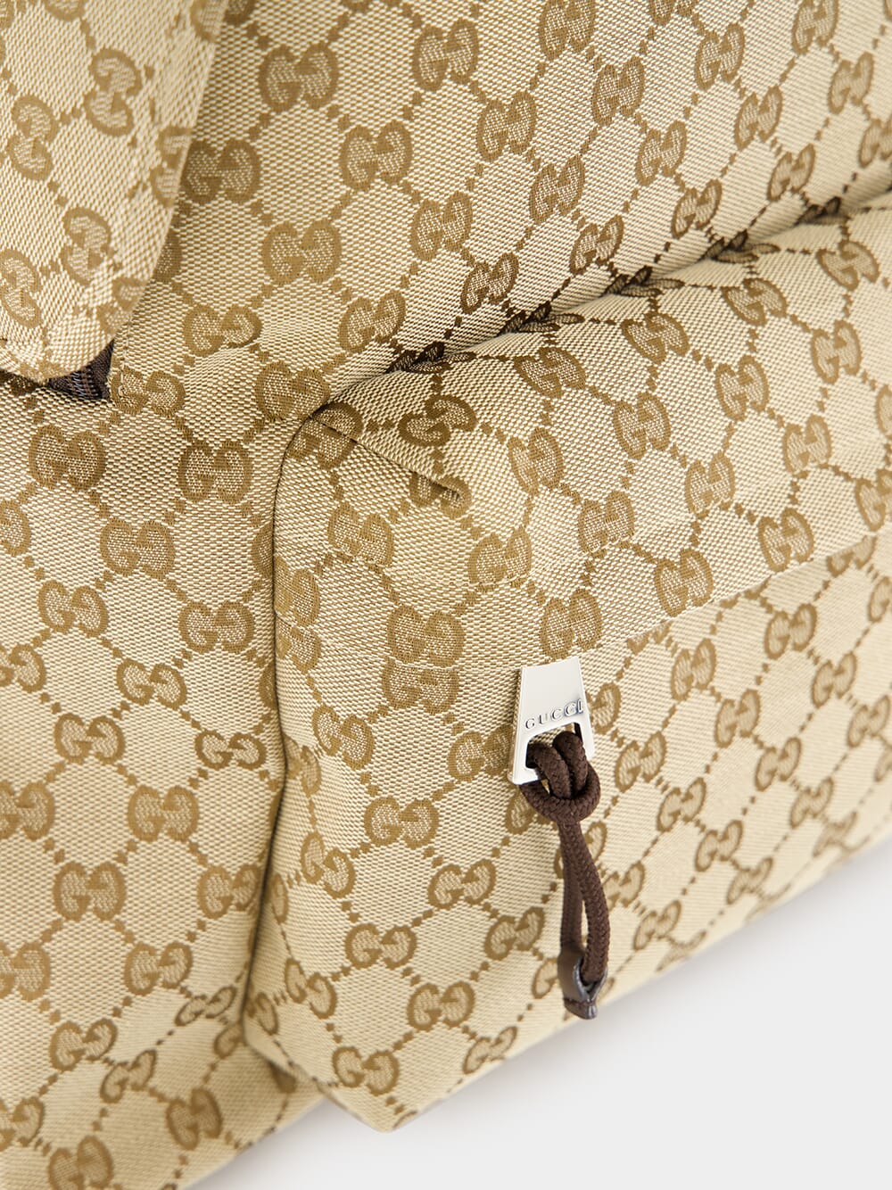 Ebony GG Canvas Backpack with Zip Closure - Image 6