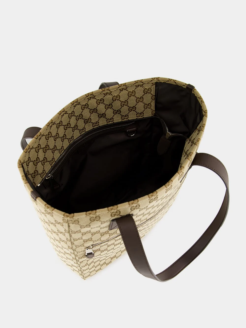 Ebony 	Medium GG Canvas Tote Bag - Image 5