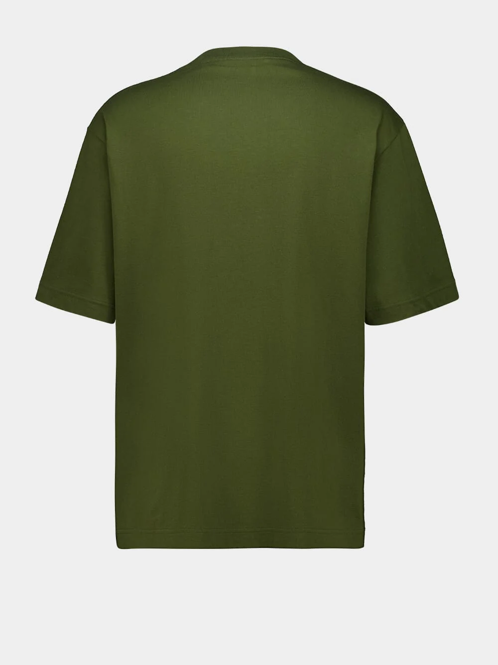 Forest Green Cotton Jersey T-Shirt with Embroidery - Image 2