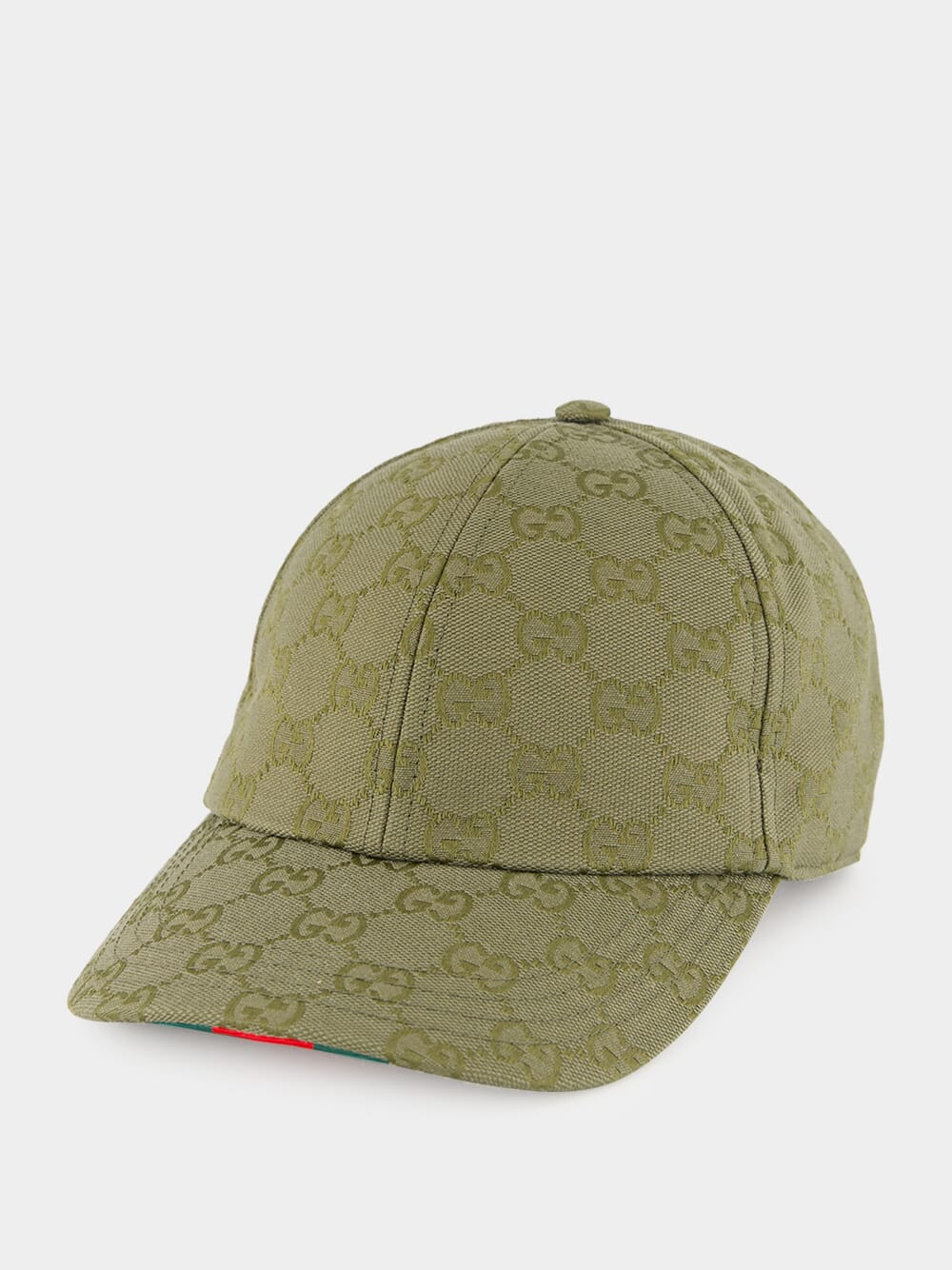Forest Green GG Canvas Baseball Hat