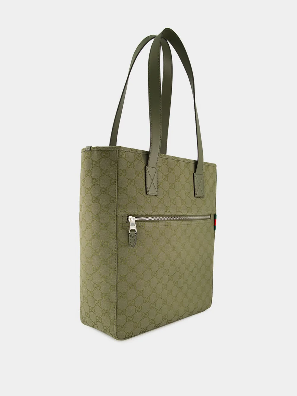 Forest Green GG Canvas Tote Bag - Image 2