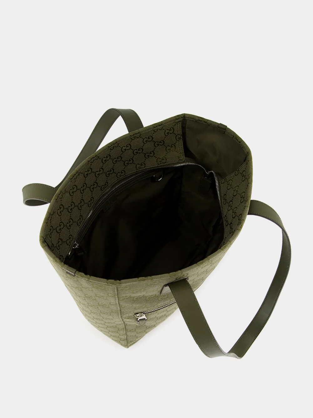 Forest Green GG Canvas Tote Bag - Image 5