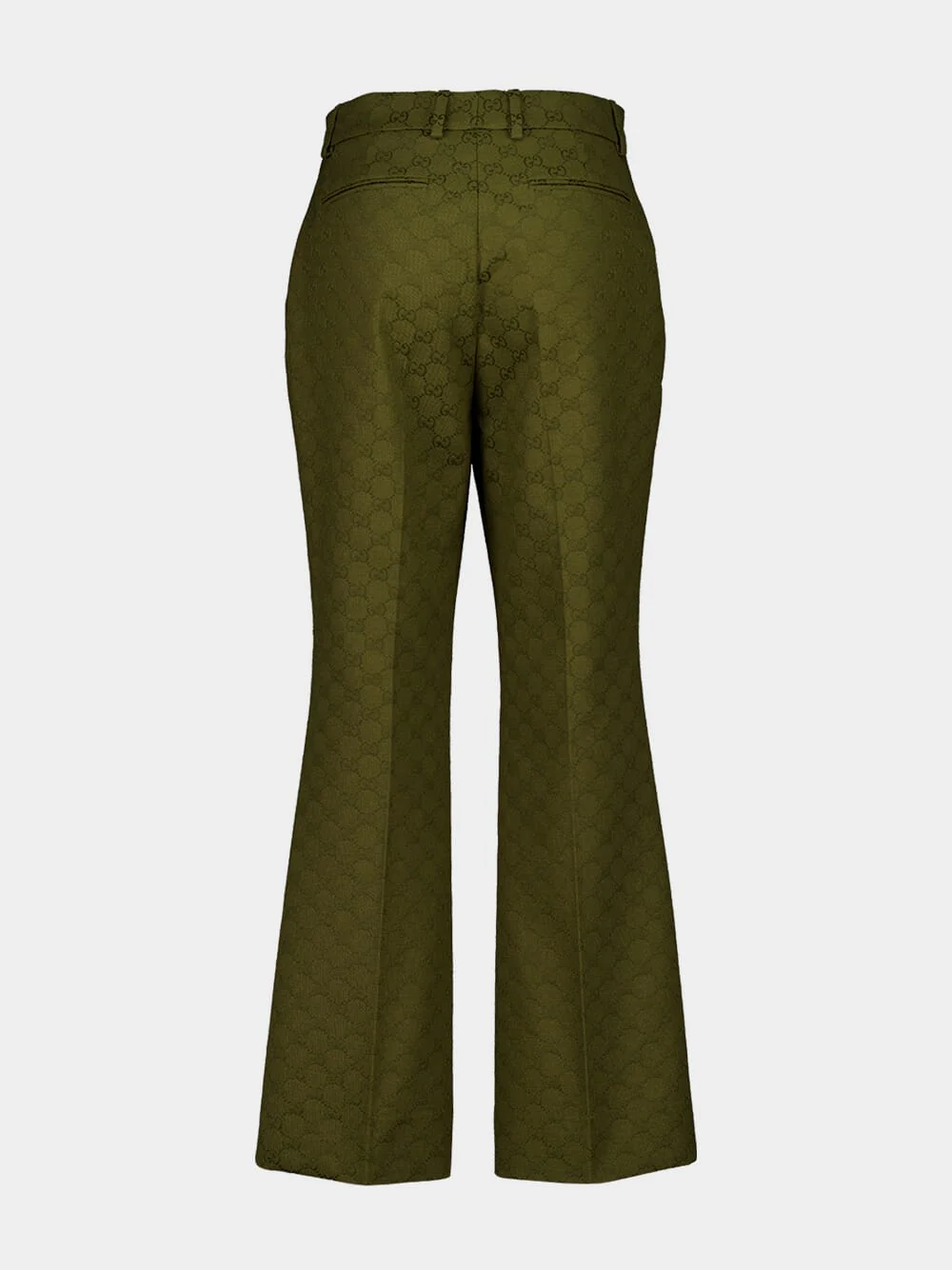 Forest Green GG Canvas Trousers - Image 2