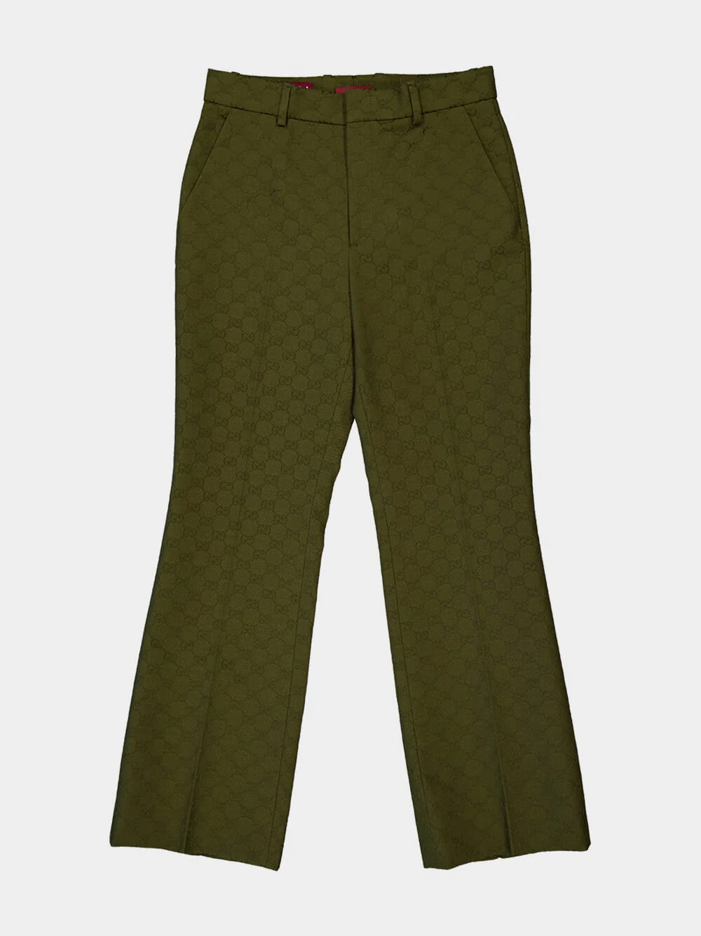 Forest Green GG Canvas Trousers - Image 5