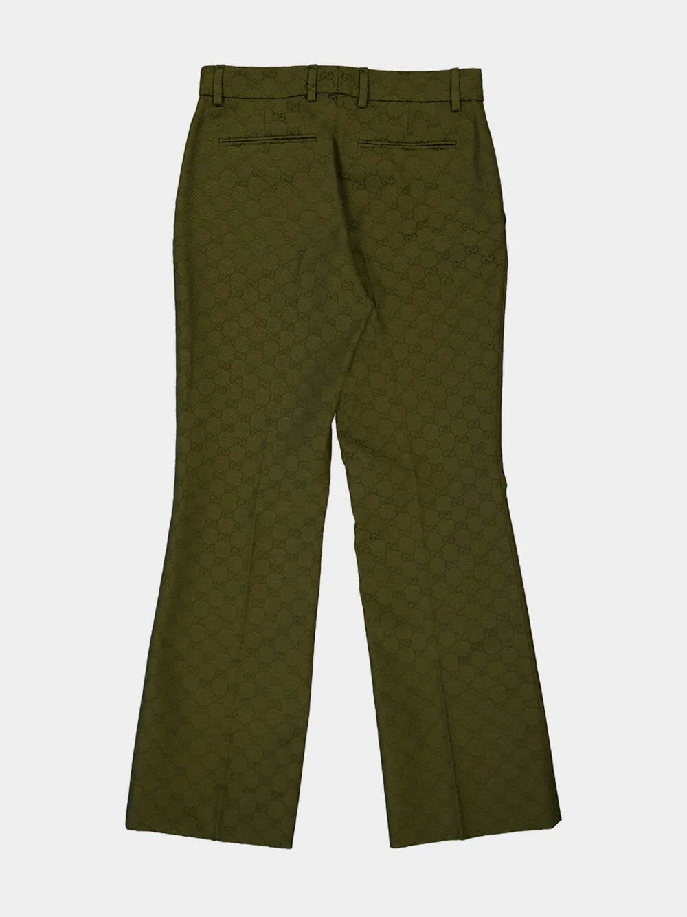 Forest Green GG Canvas Trousers - Image 6