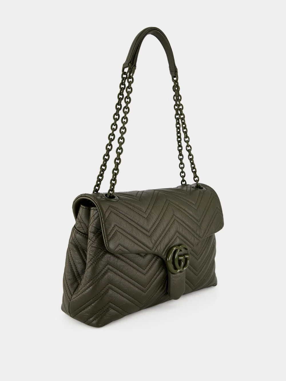 Forest Green GG Marmont Medium Bag - Image 3