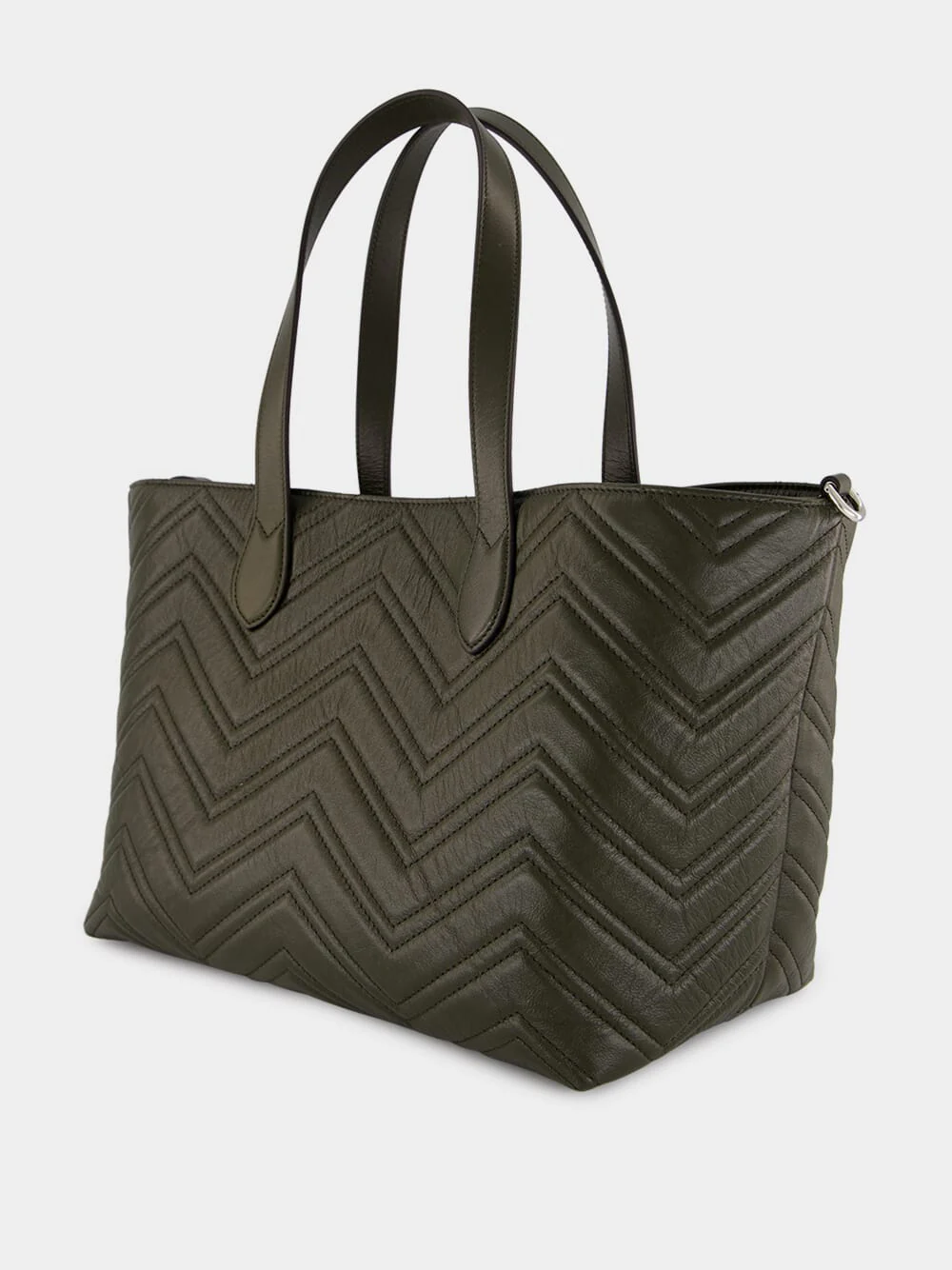 Forest Green GG Marmont Medium Tote Bag - Image 4