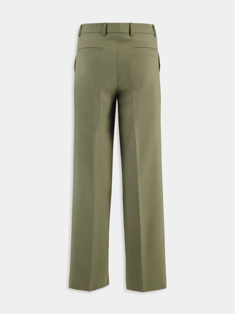 Forest Green Wool Gabardine Trousers - Image 2
