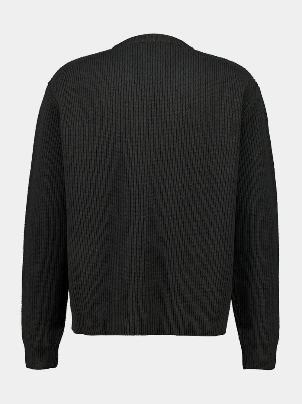 Forest Green Wool Knit Buttoned Cardigan - Image 2