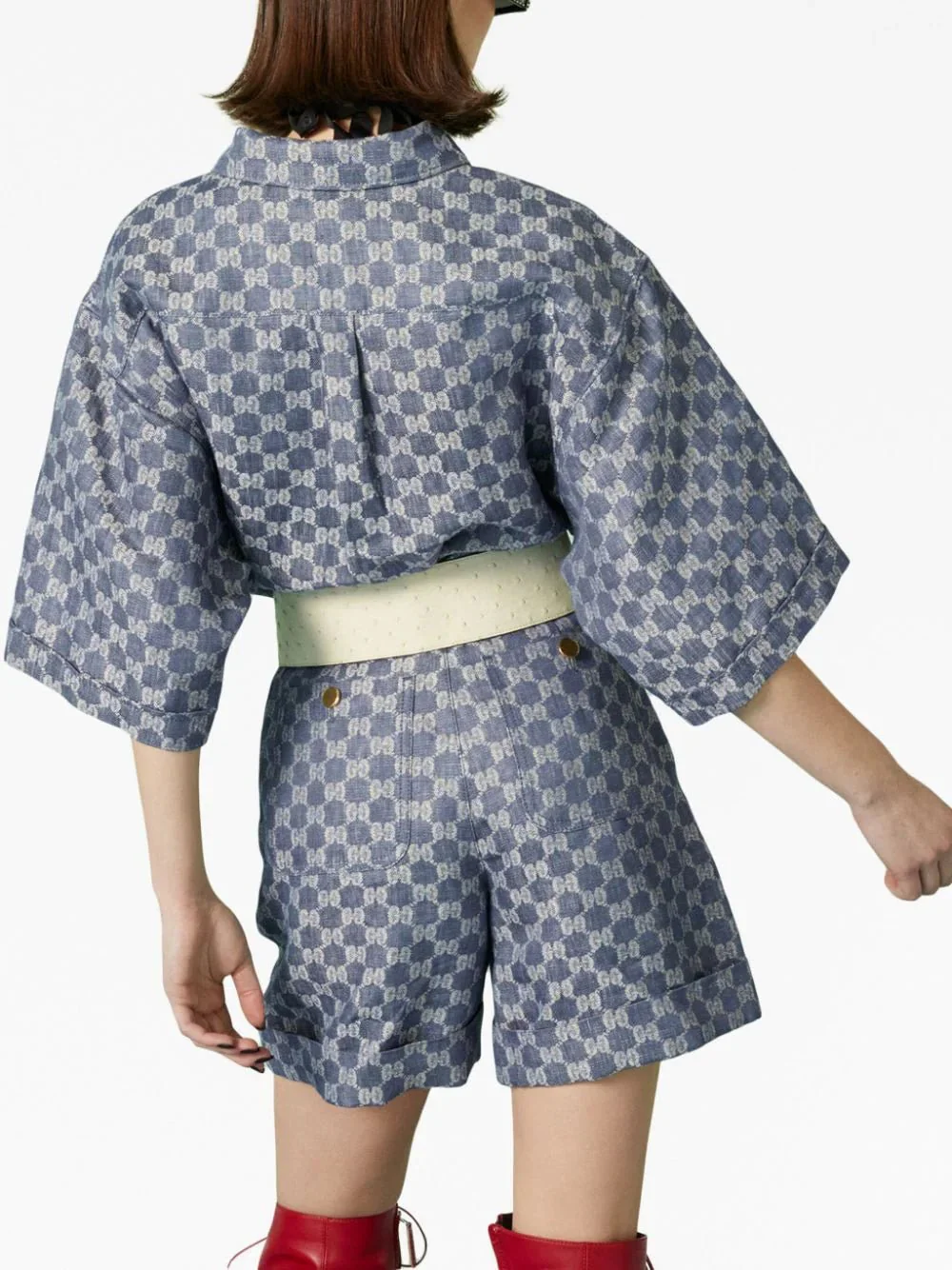 GG Linen Jacquard Shirt - Image 4