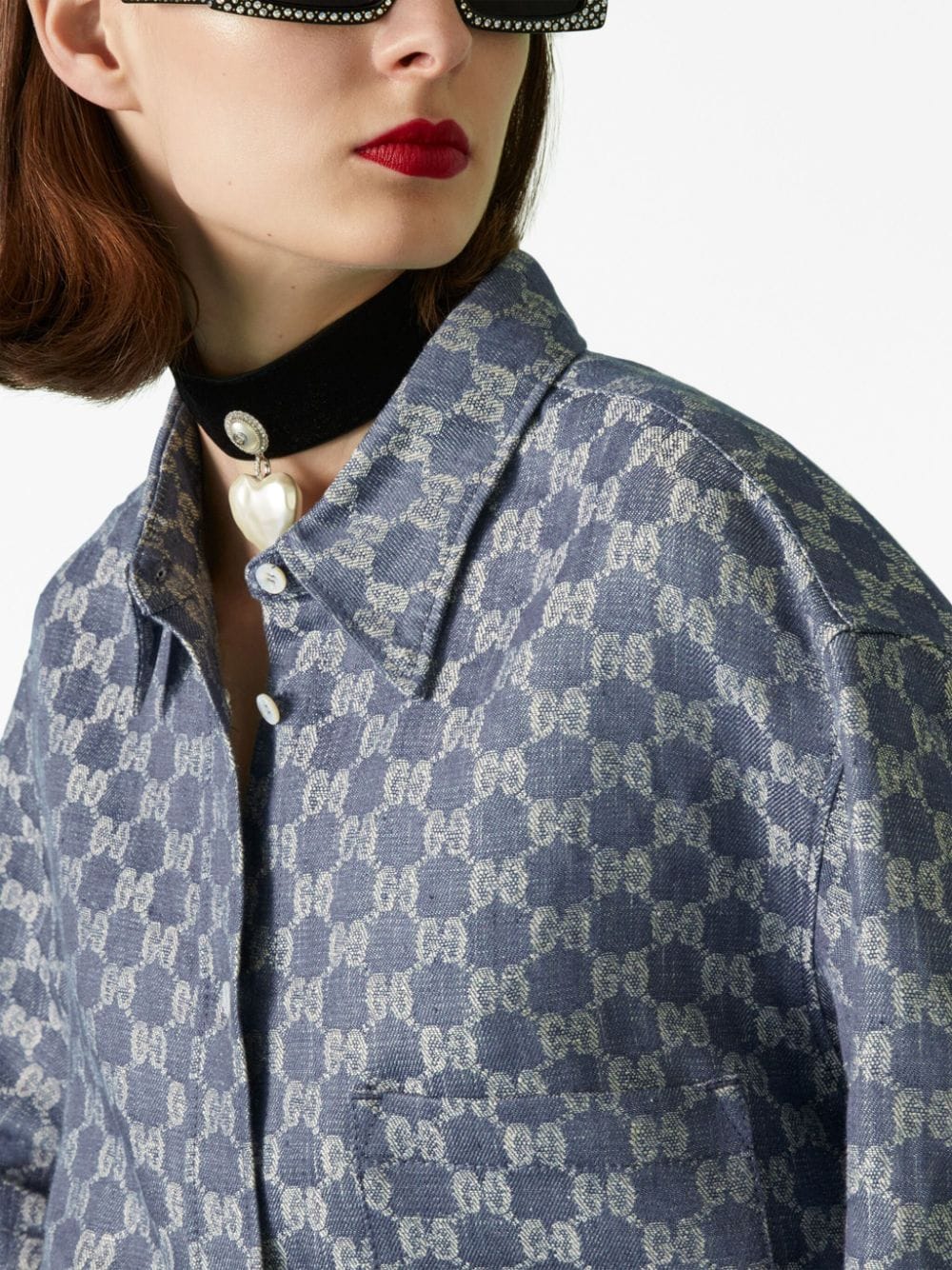 GG Linen Jacquard Shirt - Image 6