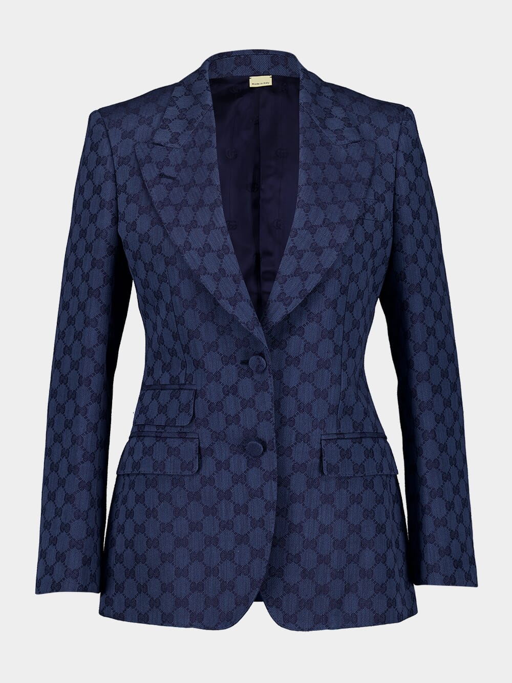 GG Logo-Jacquard Single-Breast Blazer