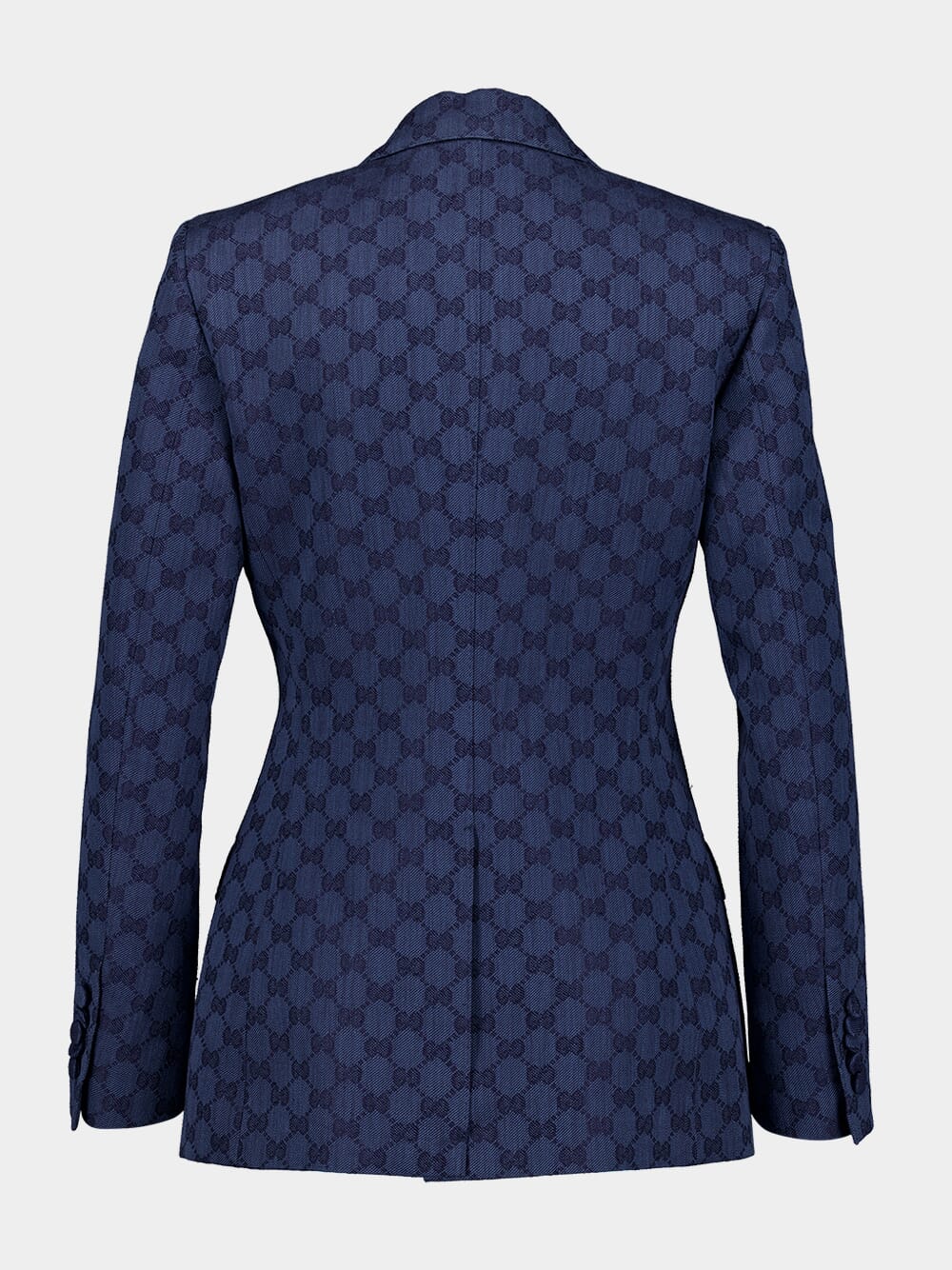 GG Logo-Jacquard Single-Breast Blazer - Image 3